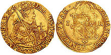 Scottish gold coin from 1609-1625 James VI unite 1609 662019.jpg