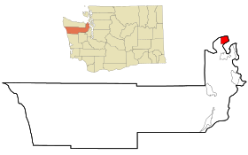 Jefferson County Washington Incorporated and Unincorporated areas Port Townsend Highlighted.svg