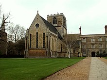 St Radegund's Priory, Cambridge; dissolved in 1496 and converted into Jesus College, Cambridge Jesus College Chapel, Cambridge - geograph.org.uk - 168873.jpg