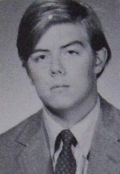 Hughes as a junior at Glenbrook North High School (1967)