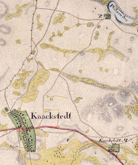 Kaackstedt Plötzensee Urmesstischblatt 2848 1826