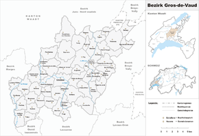 Karte von District du Gros-de-Vaud