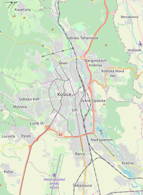 (Katso tilanne kartalla: Košice)