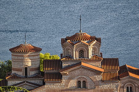 Domes of the Sts. Clement and Pantaleon Church in Ohrid, Macedonia.