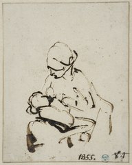 Woman Nursing a Child