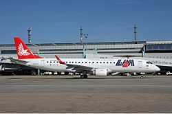 Embraer 190 of the Linhas Aéreas de Moçambique