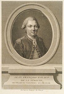 Jean-François Galaup de La Pérouse, gravure du XVIIIe siècle d'après une miniature.