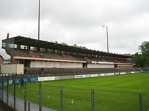 Tribunen til Stade de la Charrière (mai 2007)