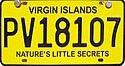 New style number plate used in the Virgin Islands License plate British Virgin Islands 1996.jpg