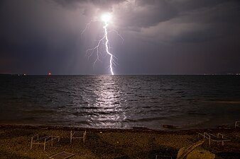 Lightning at Lake Constance