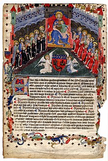 Livre I des annales (1295-1532). Les portraits des capitouls de l'annee 1412-1413 et La cour de la vierge Marie ou La vierge a la pomme.jpg