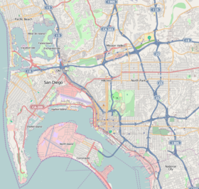 Voir sur la carte topographique de la zone San Diego