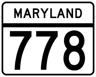 <span class="mw-page-title-main">Maryland Route 778</span> State highway in Maryland, United States