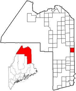 Location of Bridgewater, Maine