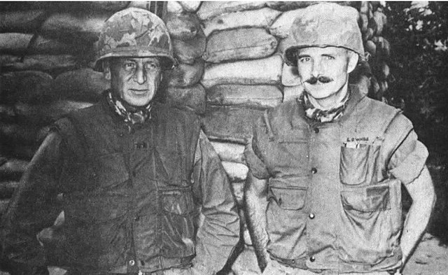 Tompkins and David E. Lownds (26th Marine Regiment) at Khe Sanh Combat Base.