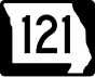 Route 121 marker