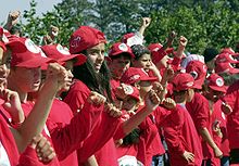 Children's celebrating the twenty years of Landless Workers' Movement, in the city of Itapeva. MST International Socialist46623.jpeg