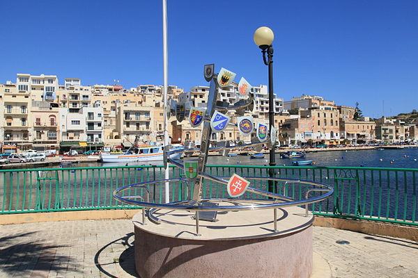 Monument commemorating the 20th anniversary of the Douzelage on 3 September 2011 in Marsaskala, Malta