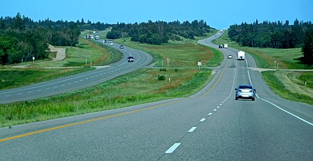 Highway 1 eastbound in Manitoba near Carberry