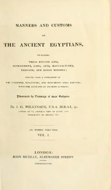 Manners and Customs of the Ancient Egyptians Volume 1.djvu