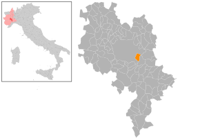 Poziția localității Azzano d'Asti