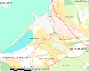 Poziția localității Marignane