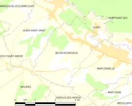 Mapa obce Bouin-Plumoison