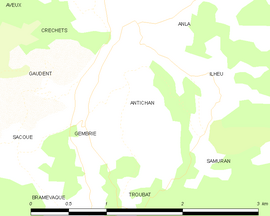 Mapa obce Antichan