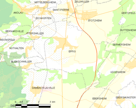 Mapa obce Epfig