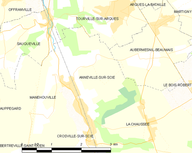 Poziția localității Anneville-sur-Scie