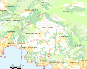 Poziția localității Le Castellet