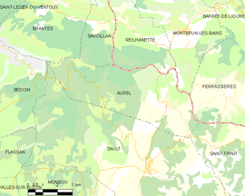 Mapa obce Aurel