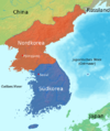 Karte Koreas