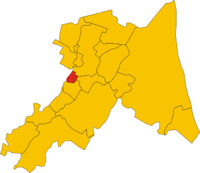 Poziția localității Bagnara di Romagna