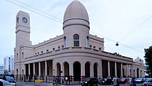 The building in 2014. It was closed from 2009 to 2015, when it was re-inaugurated as a cultural center Mar del Plata Sud station.jpg