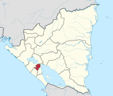 Розташування департамента Масая на мапі Нікарагуа