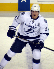 Carle with the Tampa Bay Lightning in January 2014 Matt Carle 140103.png