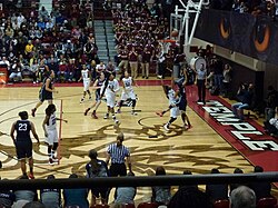 Temple hosts the University of Connecticut at McGonigle Hall on January 28, 2014 McGonigle Hall, Temple University.jpg