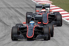 Alonso gevolg deur Button in die 2015 Maleisiese Grand Prix