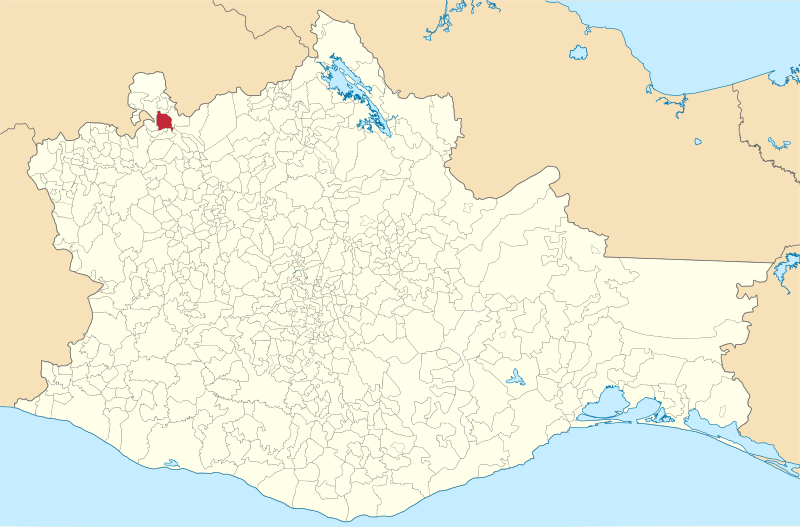 File:Mexico Oaxaca San Juan Bautista Suchitepec location map.svg