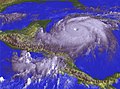 Satellitenaufnahme des Hurrikans Mitch