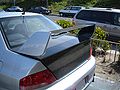 Thumbnail for File:Mitsubishi Lancer Evolution aftermarket spoiler.JPG