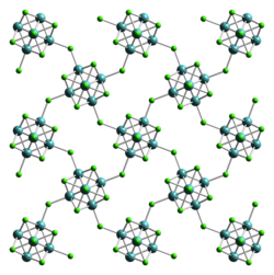 Kristallstruktur von Wolfram(II)-chlorid