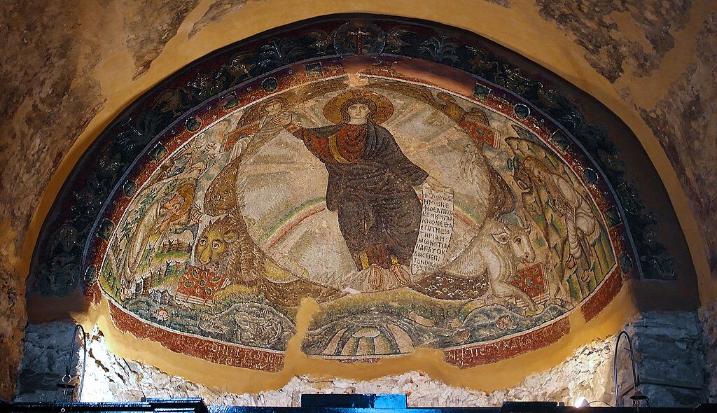 Τοιχογραφία του Χριστού στην Μονή Λατόμου (Όσιος Δαβίδ)