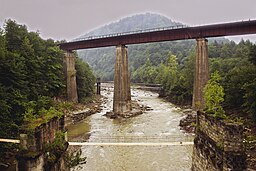Bron över floden Prut.