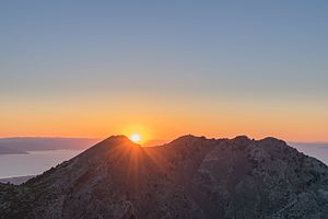 Main peak of the Dikeos mountain range and highest mountain on the island of Kos