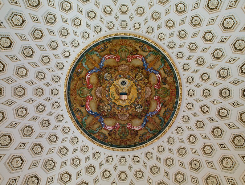 File:Mural in Northeast Pavillion, Thomas Jefferson Building by Elmer E. Garnsey 11670u edit.jpg