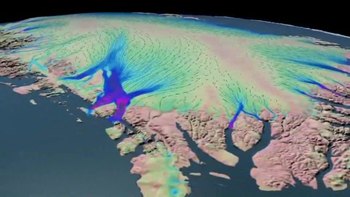 Fichier : Eric Rignot, scientifique de la NASA, propose une visite commentée de la calotte glaciaire en mouvement du Groenland.ogv