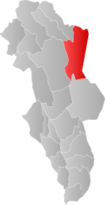 Mapa do condado de Hedmark com Engerdal em destaque.
