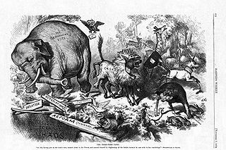 Thomas Nast's cartoon "Third Term Panic" NastRepublicanElephant.jpg